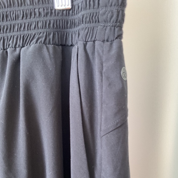 Zella Pants - Nordstrom In Flowy Crop Wide Leg Black Size 2X - Elastic Waist - Picture 3 of 4
